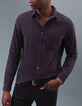 REGULAR overhemd dark plum fijne ribfluweel Heren-2