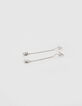 Pendientes rayo y cadena rock mujer-4