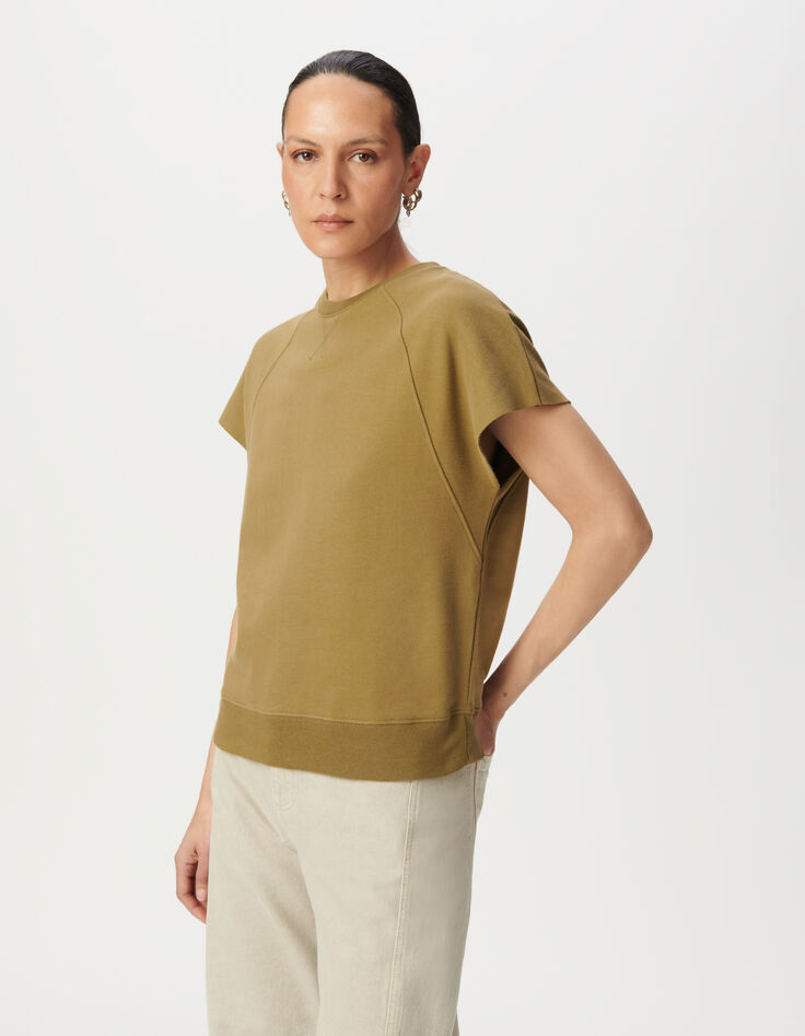 Pullover ohne Ärmel olive oversize-2