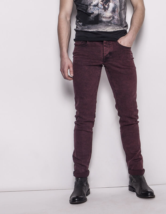 JEAN SLIM J BRAND Rouge Taille 27US (37FR) En Coton élastique - Authentique Et En Super état
