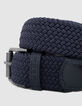 Ceinture bleue tressée Homme-2
