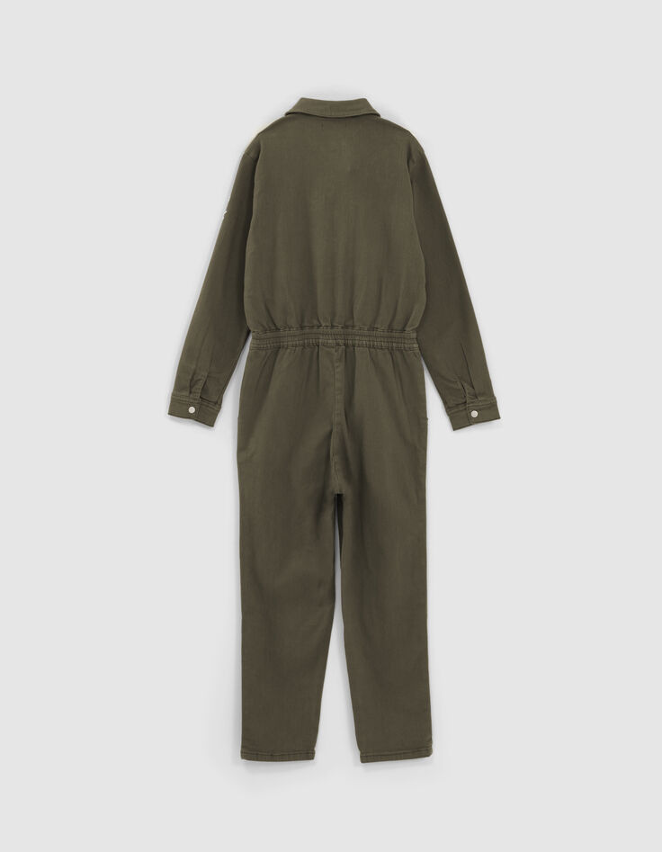 Girls&rsquo; bronze jumpsuit with chevrons on sleeve-4