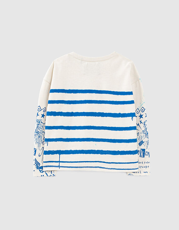 IKKS x JISBAR ecru striped sailor T-shirt - IKKS
