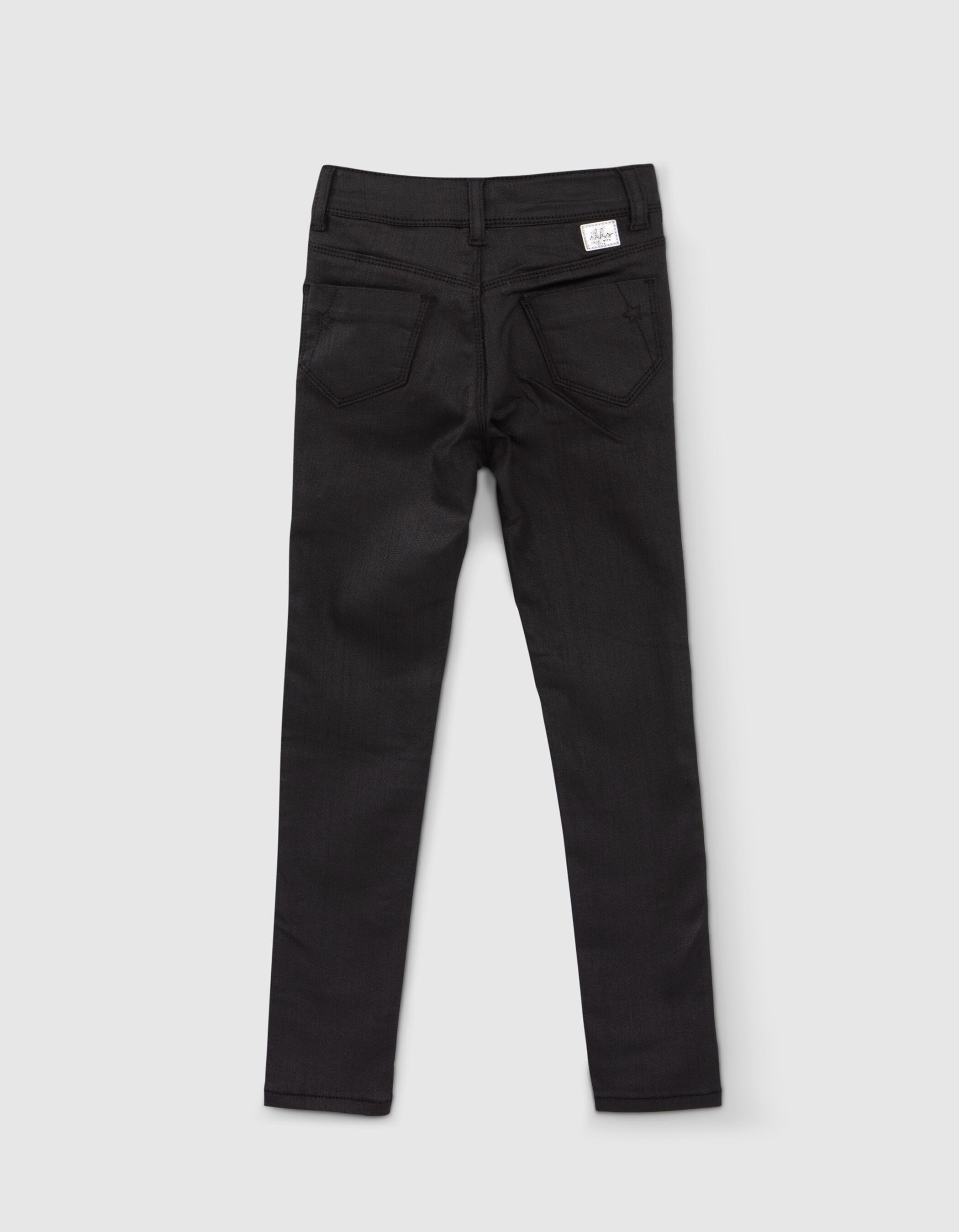 Zwarte gecoate skinny jeans meisjes