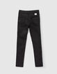Zwarte gecoate skinny jeans meisjes-3