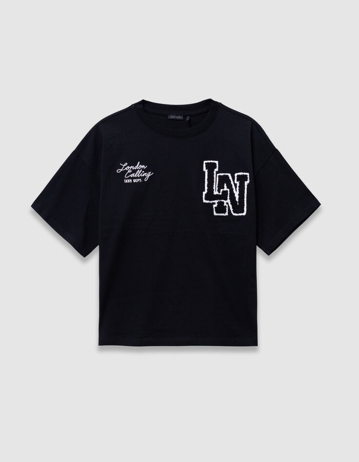 T-shirt 2-en-1 rayé et t-shirt noir manches courtes fille-4 T-shirt 2-en-1 rayé et t-shirt noir manches courtes fille-4