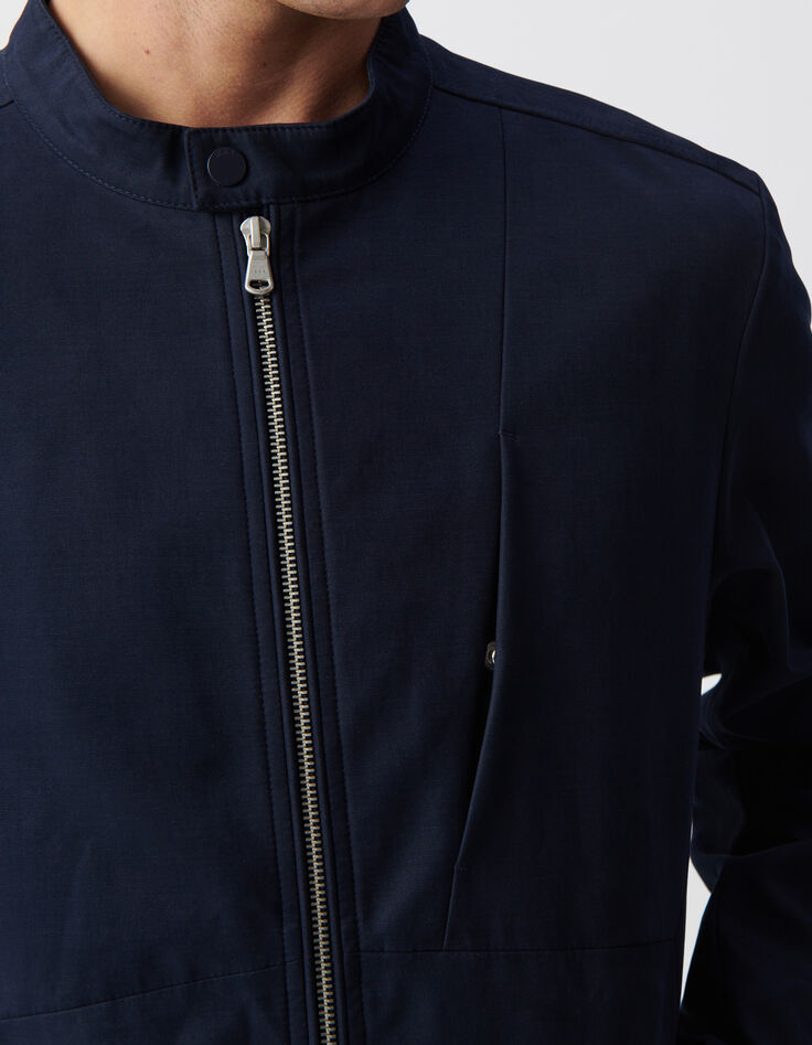 Blouson marine à col pressionné Homme-5