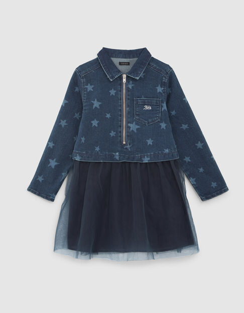 Robe-tutu marine bi matière fille - IKKS