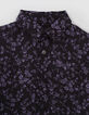 Camisa violeta y negra LENZING™ ECOVERO™ flores niño-2