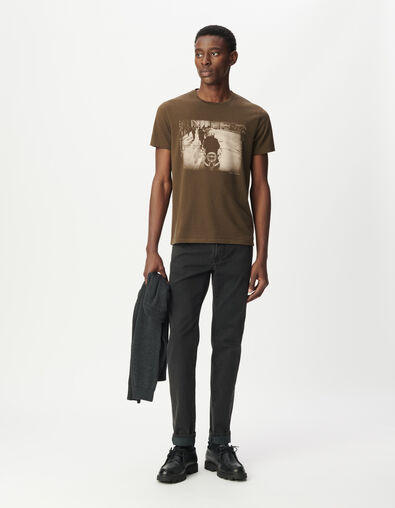 Camiseta manga corta caqui foto motero hombre - IKKS