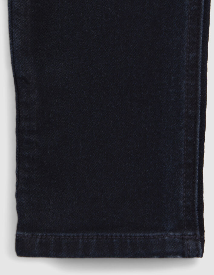 Boys’ blue black slim jeans with chevron topstitching - IKKS