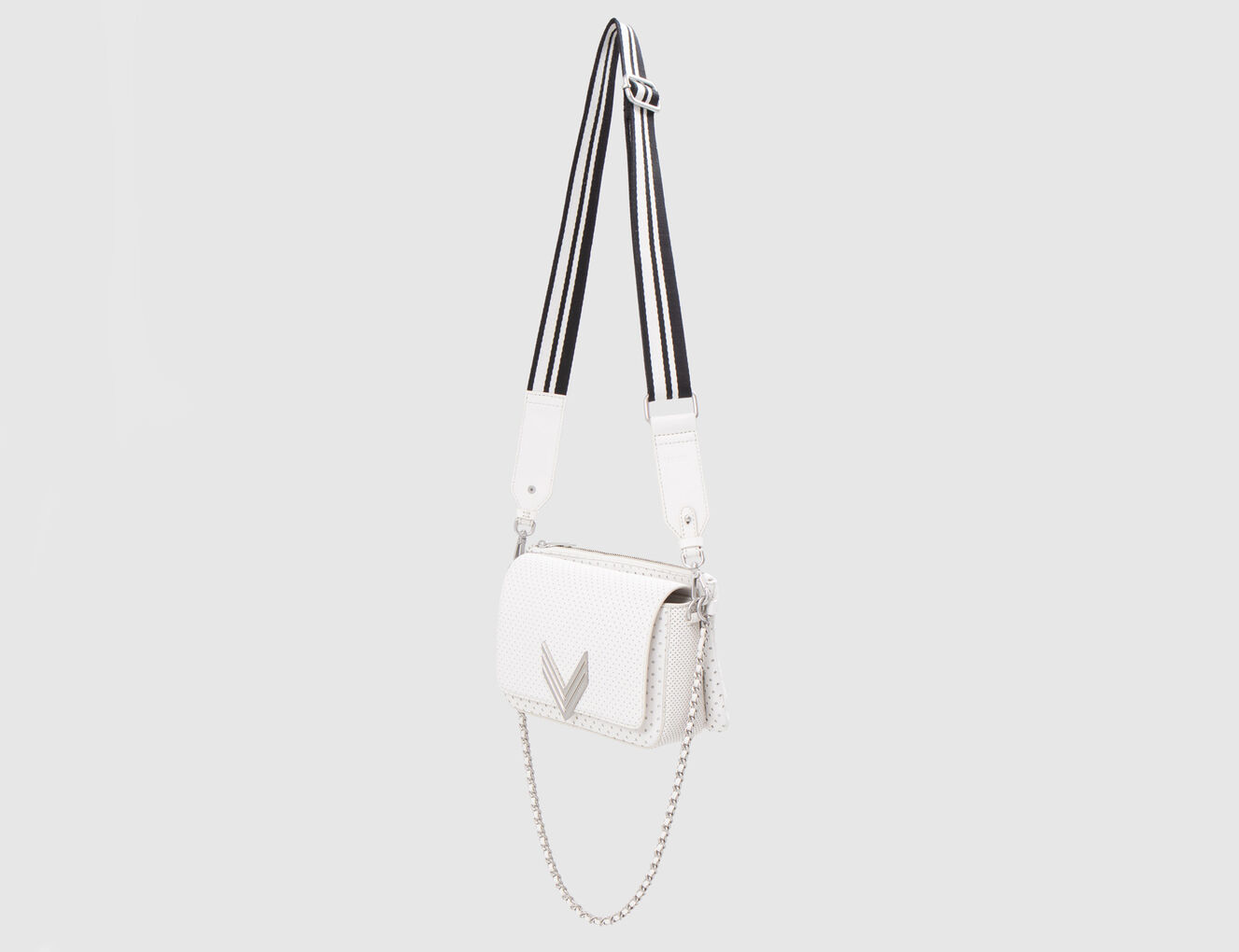 The 111 KINGSTON Women's white perforated leather bag - IKKS-2