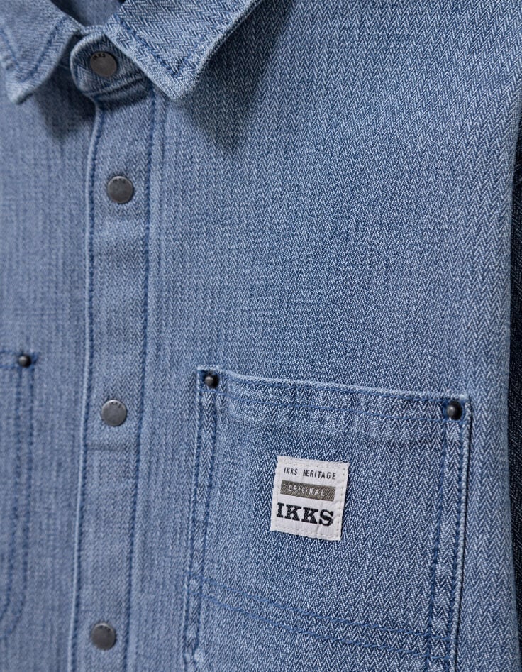 Blaues Jeanshemd mit Fransenrand f&uuml;r die Jungen-6