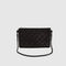 Women’s black checkerboard woven leather TORINO 111 bag - IKKS image number 3