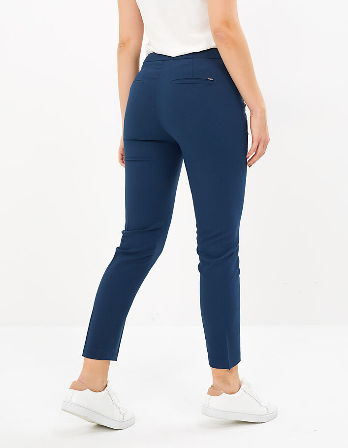 I.Code navy blue zipped suit trousers - IKKS