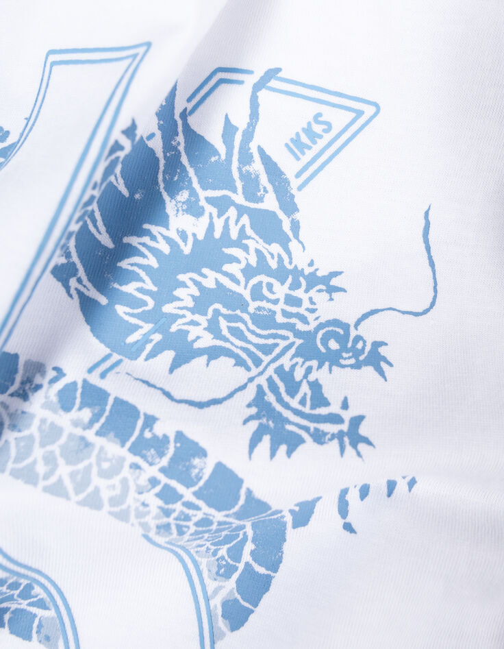T-shirt blanc coton bio dragon-K garçon-6