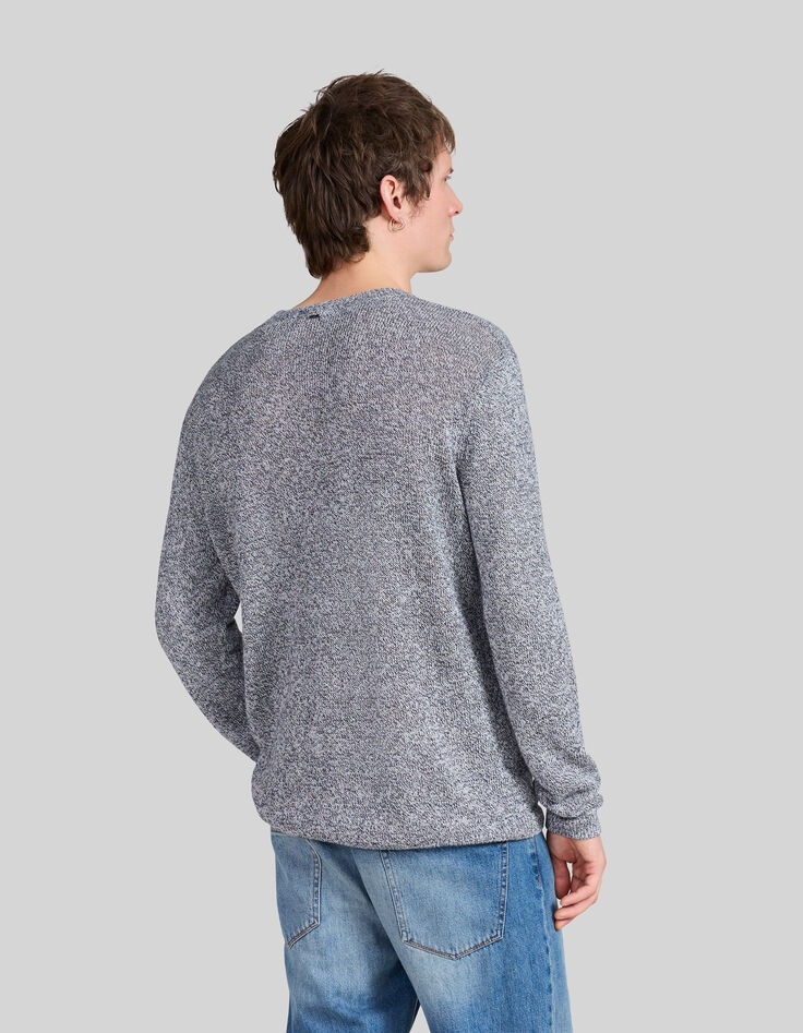 Pull azur tricot mouliné ajouré Homme-3 Pull azur tricot mouliné ajouré Homme-3