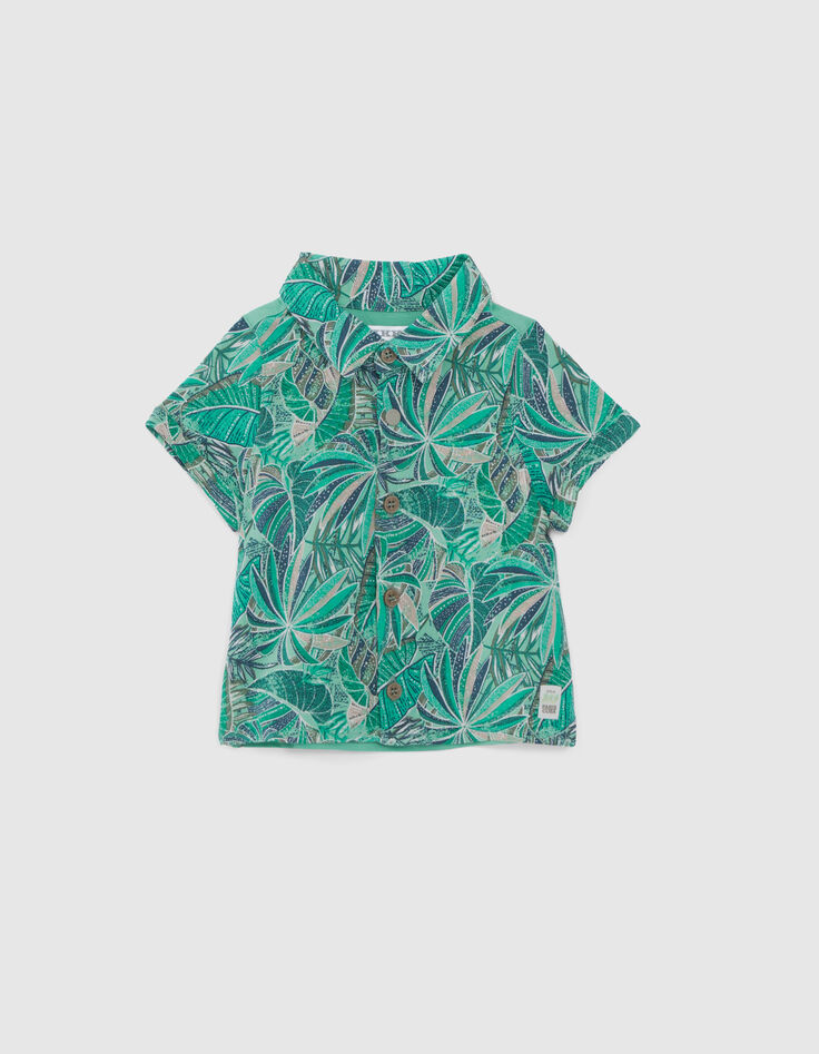 Baby boys’ green LENZING™ ECOVERO™ with exotic motif-1