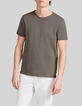 Saliegroen T-shirt De Essential ronde hals korte mouwen Heren-1