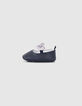 Ballerines navy à nœuds imprimés bébé fille-1