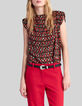 Top negro estampado ikat Mujer-2