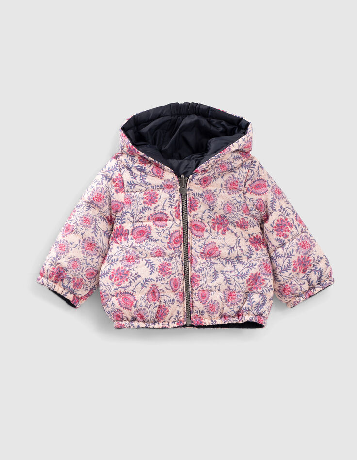 Plumas reversible navy floral cachemira bebé niña-2 Plumas reversible navy floral cachemira bebé niña-2