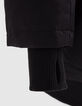Parka negra largo medio bomber mujer-6