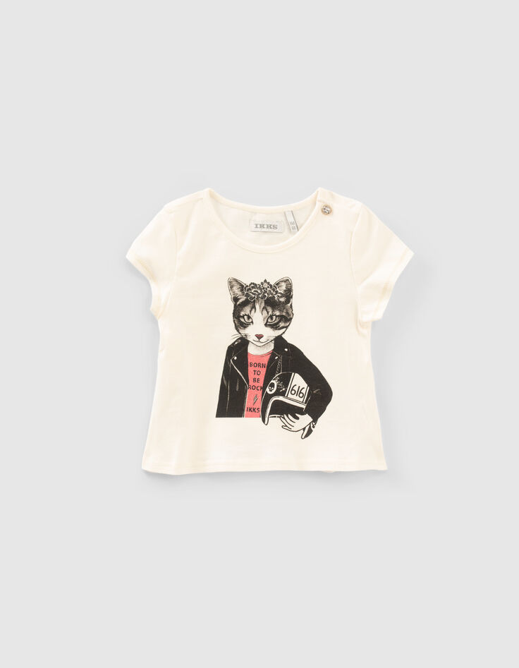 Camiseta de tirantes crudo algodón ecológico mensaje niña-1