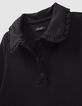 Vestido negro punto Milano maxi cuello ni&ntilde;a-6