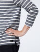 Zwarte sweater met ecru strepen Heren-5