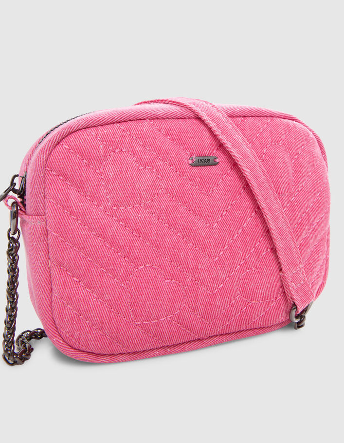 Girls’ pink handbag with quilted hearts - IKKS