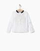 Tee-shirt blanc + brassières IKKS SPORT LAB fille-1