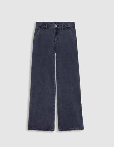 Schwarze weite M&auml;dchenjeans - IKKS