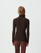 Brauner Damen-Rollkragenpulli Strick-3