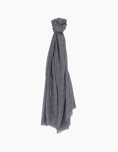 Men&rsquo;s purple chevron print scarf - IKKS