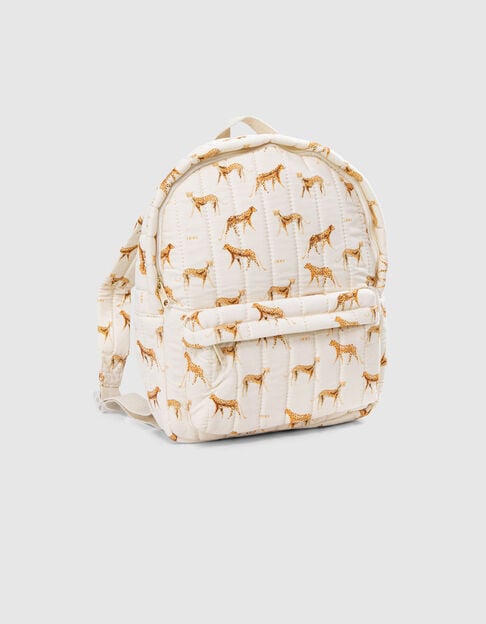 Sac à dos écru imprimé petites panthères bébé fille - IKKS