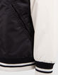 Boys’ black Varsity jacket, ecru sleeves, embroidered back-5