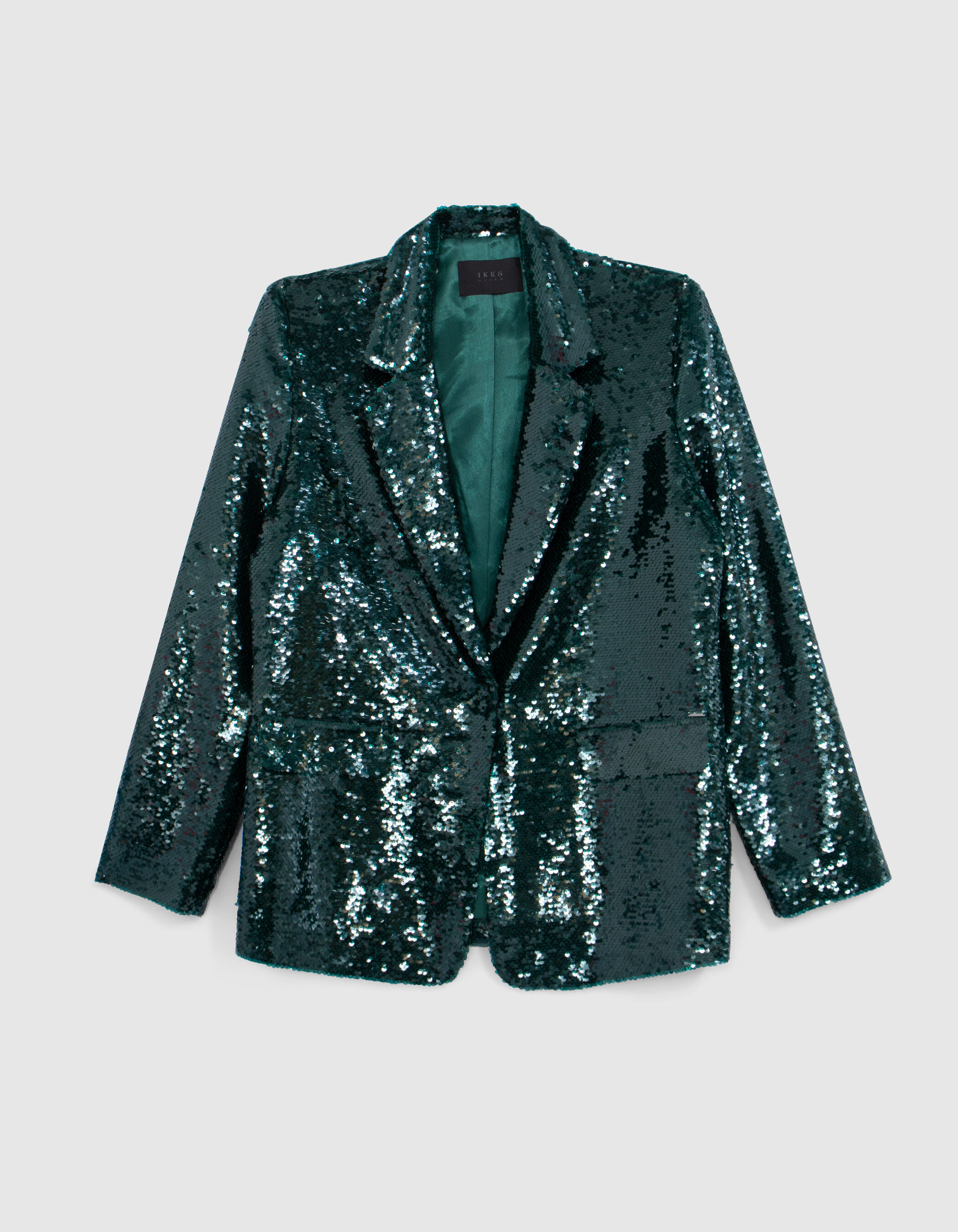 Sparkly suit jacket womens top