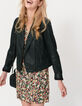 Babery Green Bikerlederjacke mit Flechtbänder I.Code-4