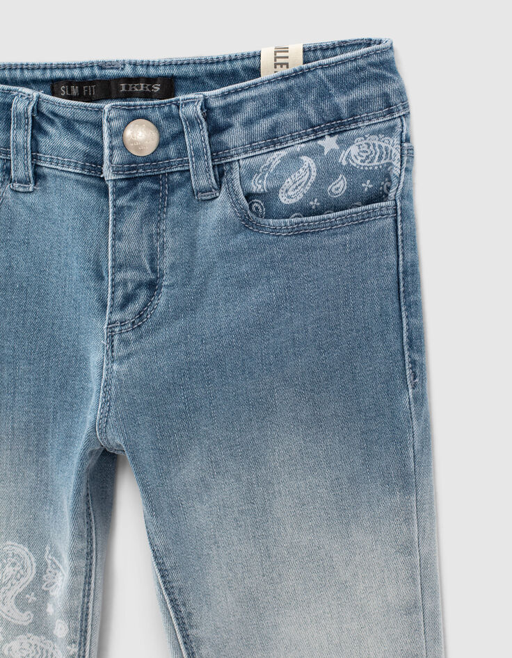 Light blue slim jeans 7/8 meisjes-3