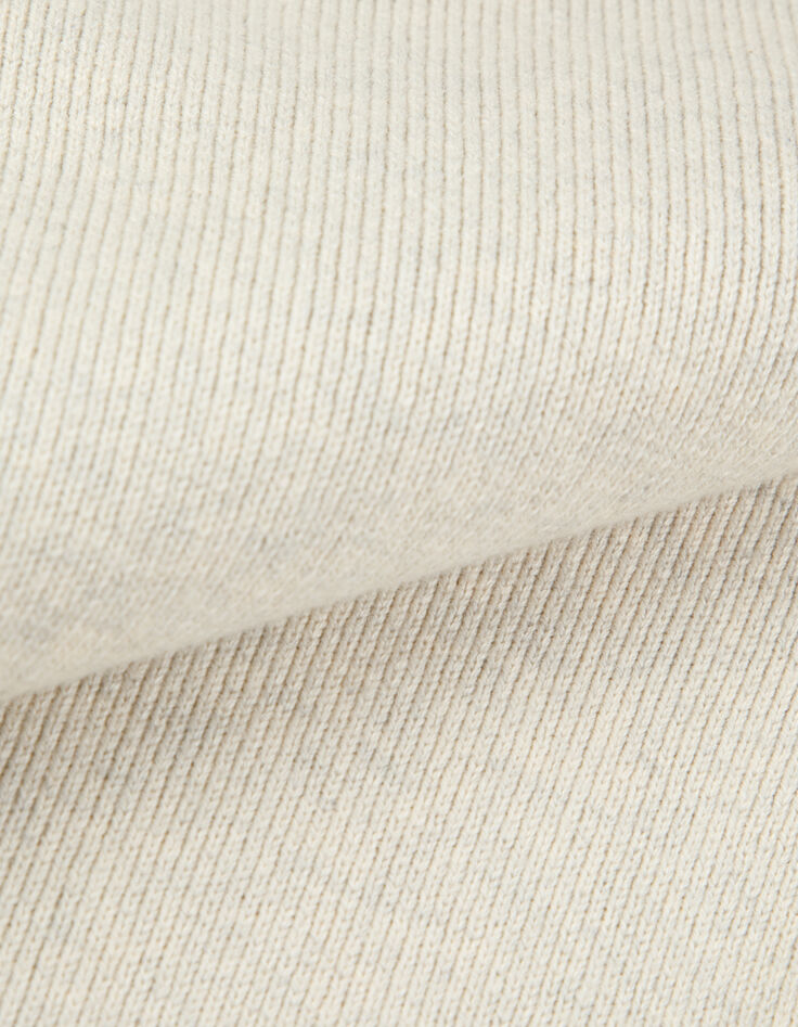 Cardigan col camionneur blanc tricot zipp&eacute; Homme-9