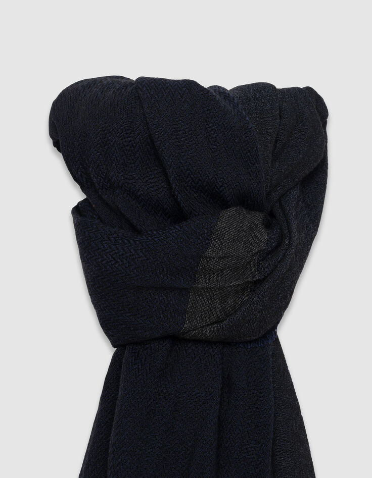 Fular azul marino espigas imitaci&oacute;n hombre-3