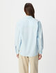 Women's Sky Blue Long-Sleeve Shirt-3