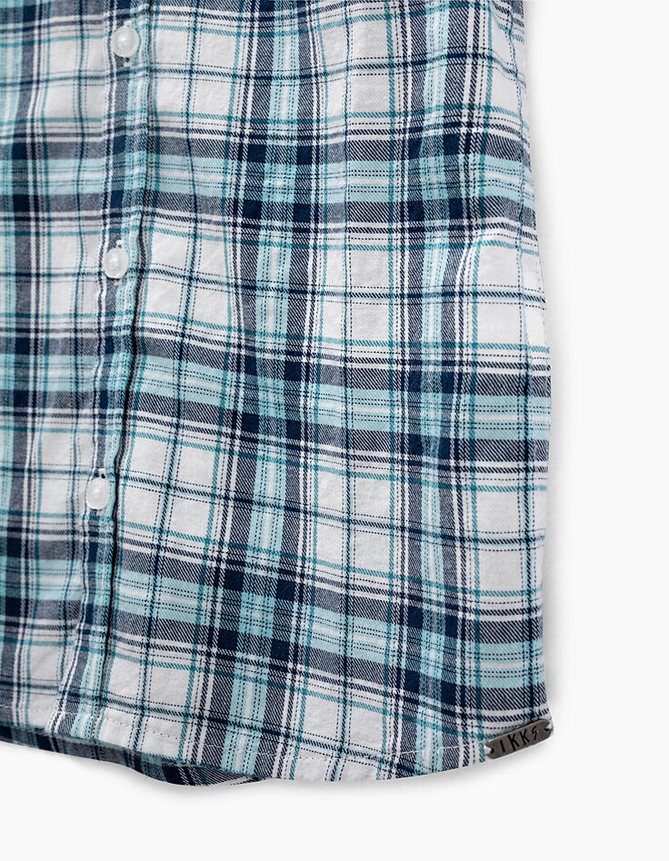 Camisa blue bleach de cuadros niño -5
