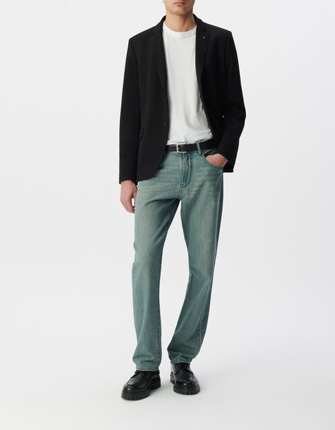 Chaqueta negra Interlock con pechera amovible Hombre - IKKS