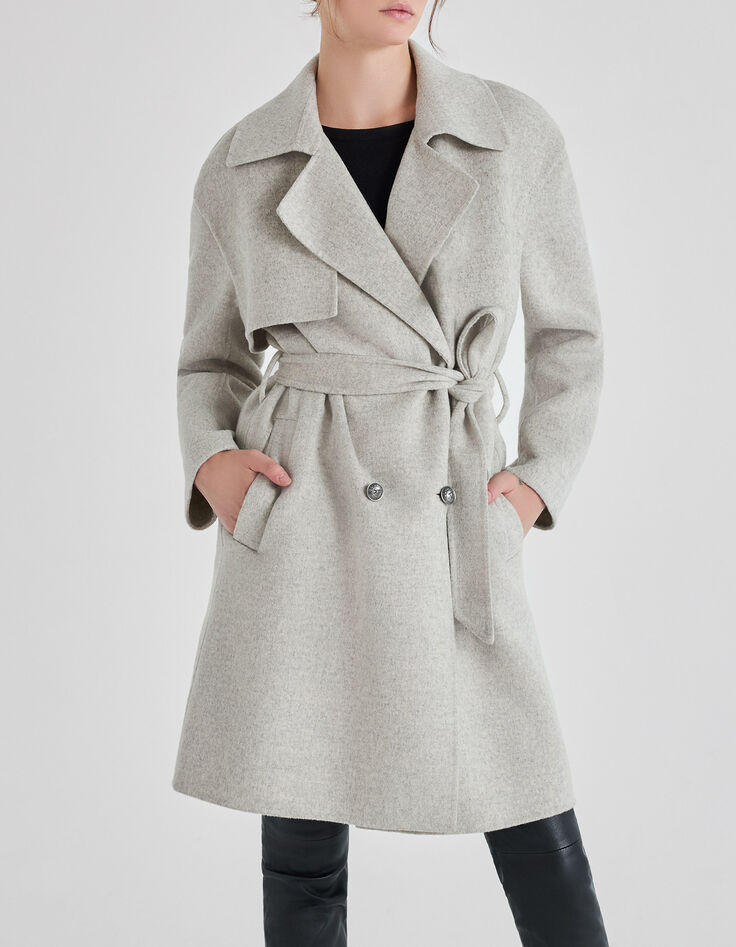 Women’s light taupe trench coat-2