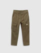 Boys’ khaki chevron combat trousers-1