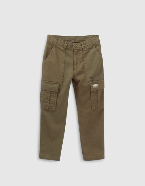 Pantalon battle kaki à chevrons garçon
