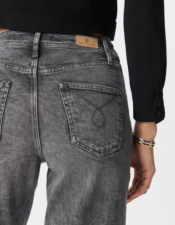 Vaqueros slouchy algodón BCI gris cropped mujer-4