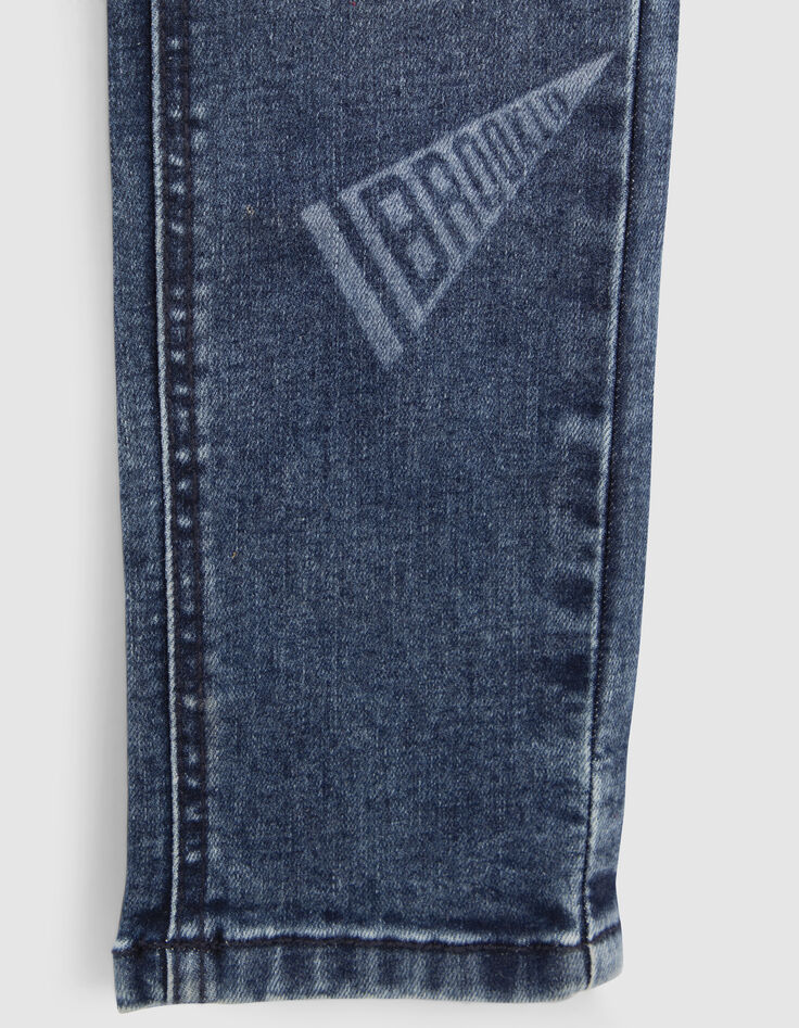 Jean SLIM bleu avec print garçon-6